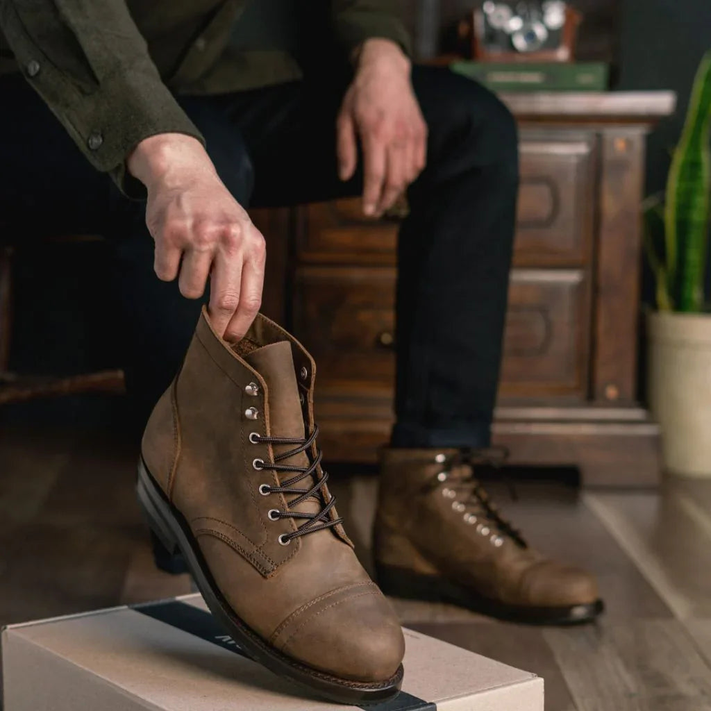 Montenaro Men’s Leather Boots – Timeless Craftsmanship & Premium Comfort.