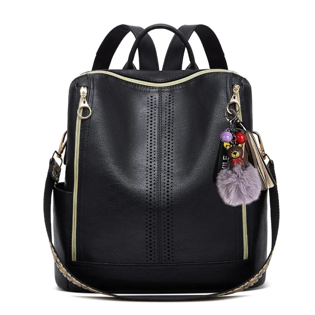 Montenaro Women’s Leather Convertible Backpack – Timeless Elegance & Everyday Functionality