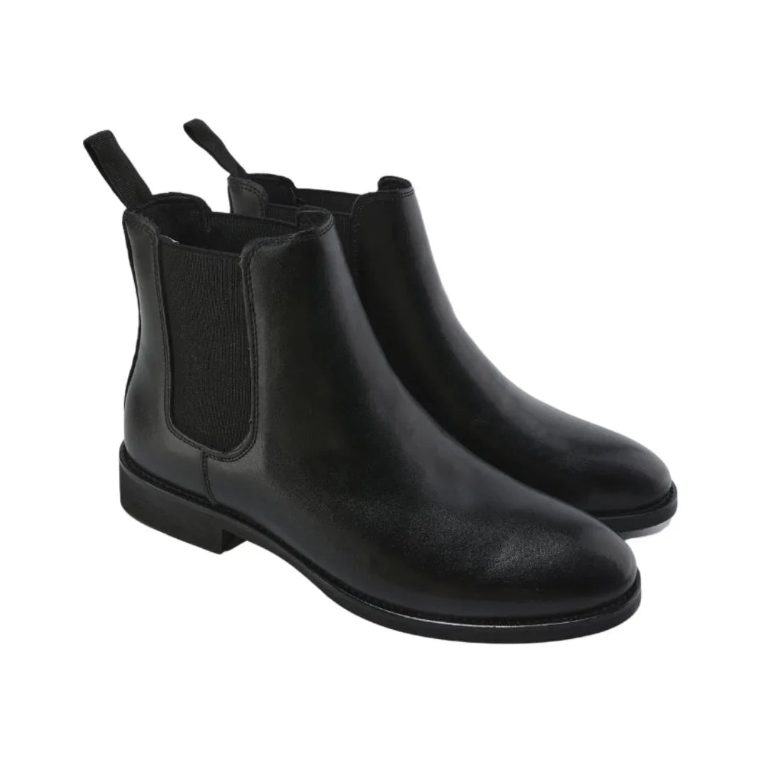 Botas Chelsea de ante para hombre Motenaro: Elegancia clásica en negro y comodidad para el día a día.