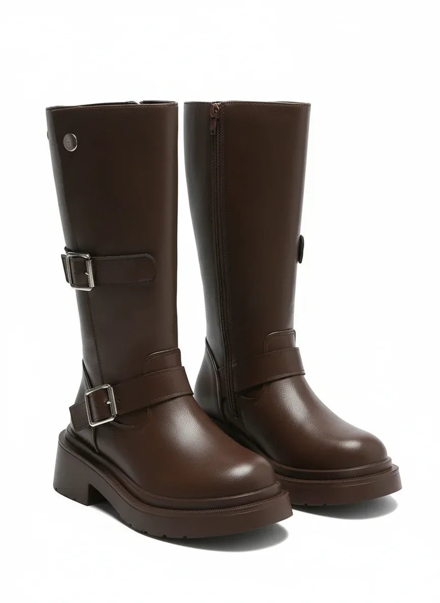 Montenaro Women’s Genuine Leather Boots – Timeless Elegance & Premium Comfort