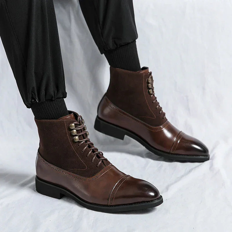 Motenaro Men’s Leather Boots – Handcrafted Elegance in Genuine Leather