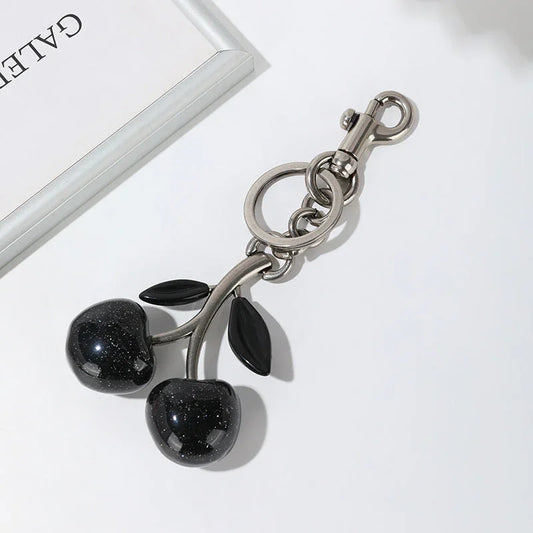 Cherry Bag Pendant Keychain – Exquisite Metal Car & Bag Charm