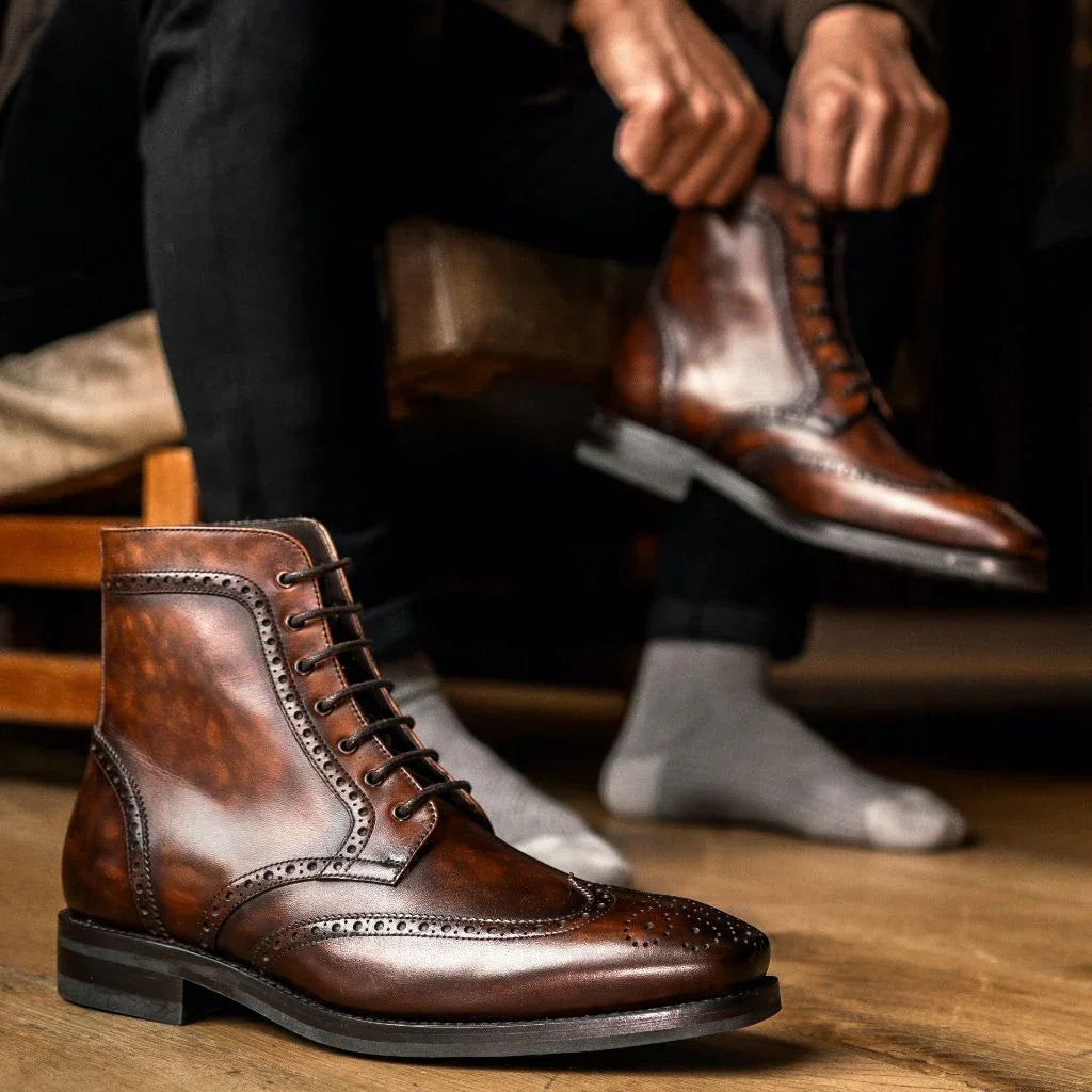 Montenaro Genuine Leather Boots for Men – Elegant, Durable & Comfortable