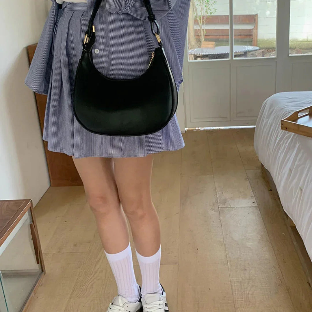 Bolso de hombro de piel auténtica para mujer: elegancia atemporal y sofisticación para el día a día