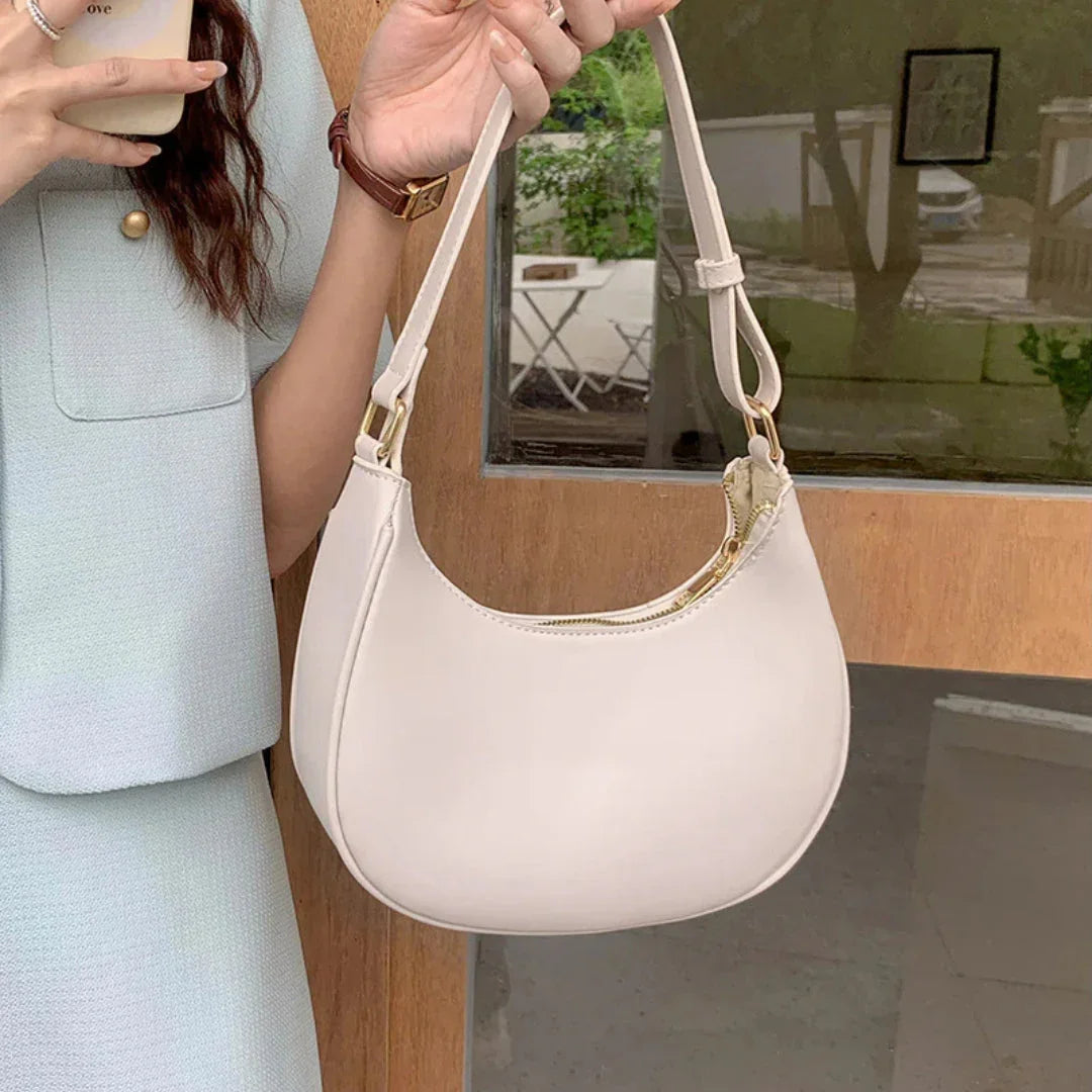 Bolso de hombro de piel auténtica para mujer: elegancia atemporal y sofisticación para el día a día