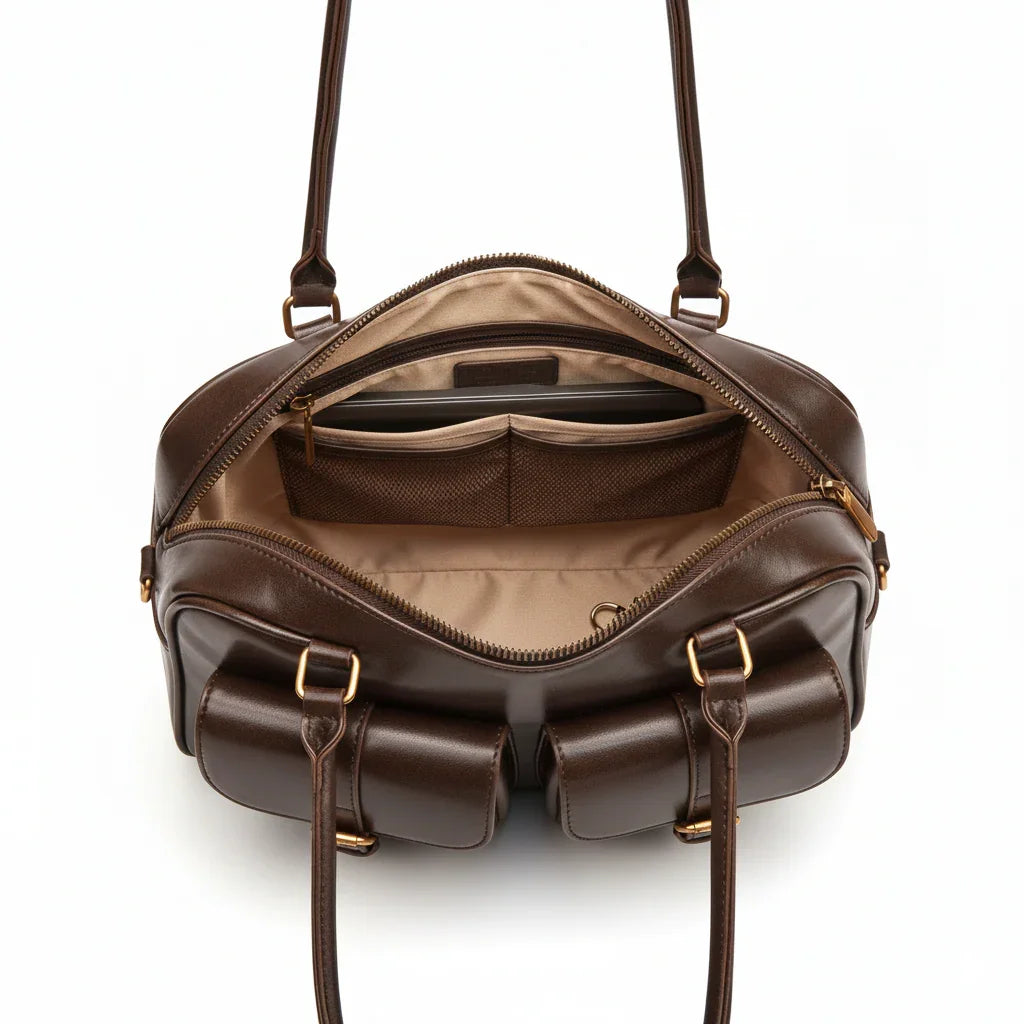 Bolso Montenaro Chelsea Heritage de piel auténtica: elegancia atemporal y artesanía de primera calidad