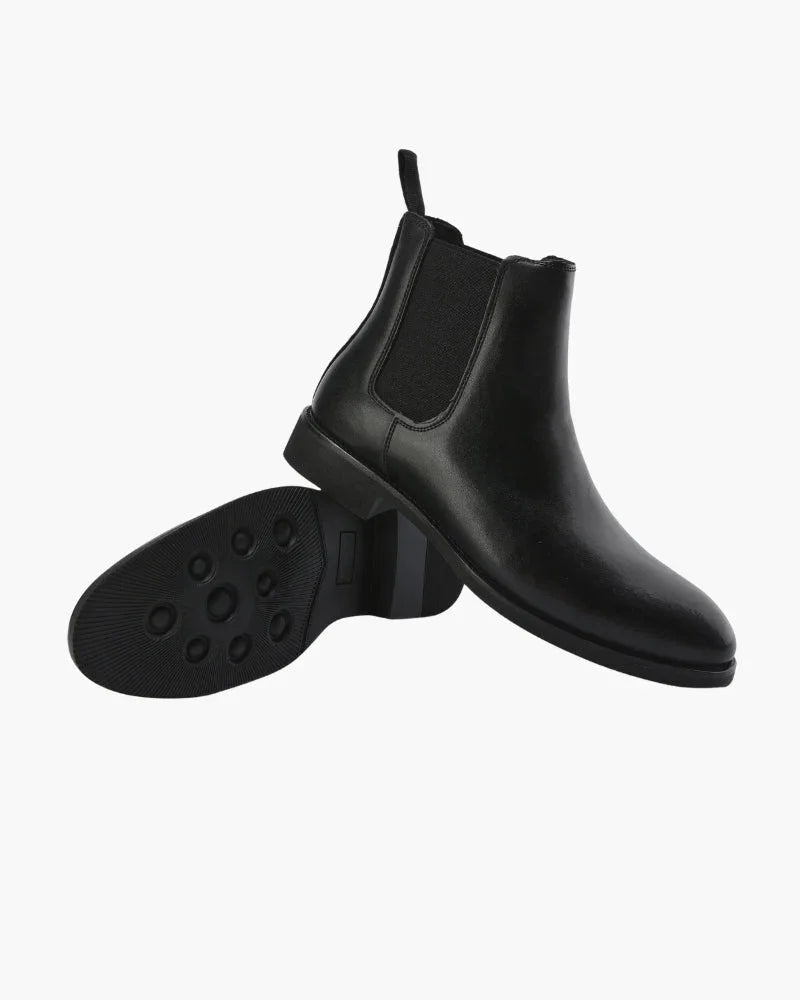 Botas Chelsea de ante para hombre Motenaro: Elegancia clásica en negro y comodidad para el día a día.